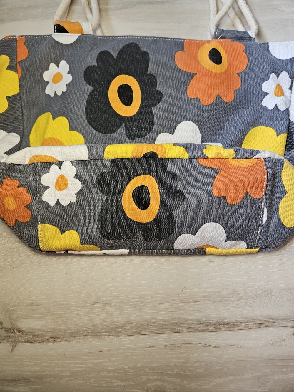 Farmhouse Is My Style Summer Blooms Floral Rope Tote Bag - Picture 6 of 8